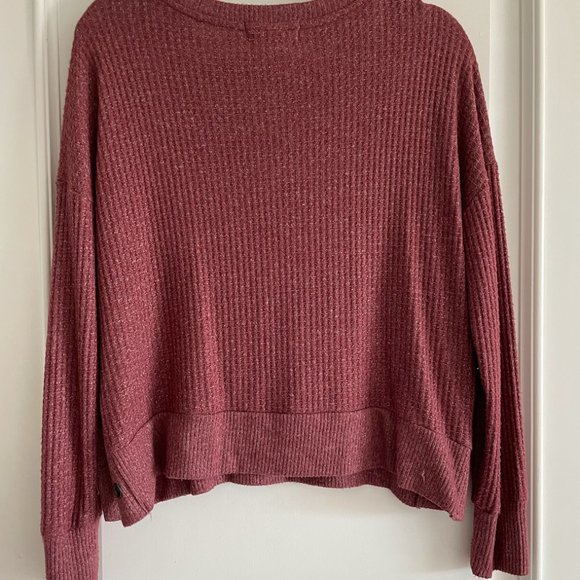 Pinque Haruka Brushed Waffle Knit Top, Medium - Picture 4 of 7